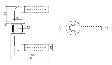 ProGriff TD-Marion auf Rosette–Chrom/Nickel matt